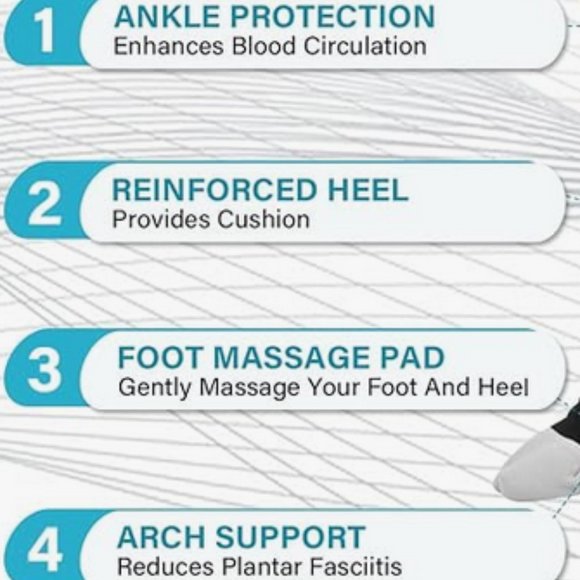 Black and White Short Compression Ankle Support Socks - Picture 4 of 5